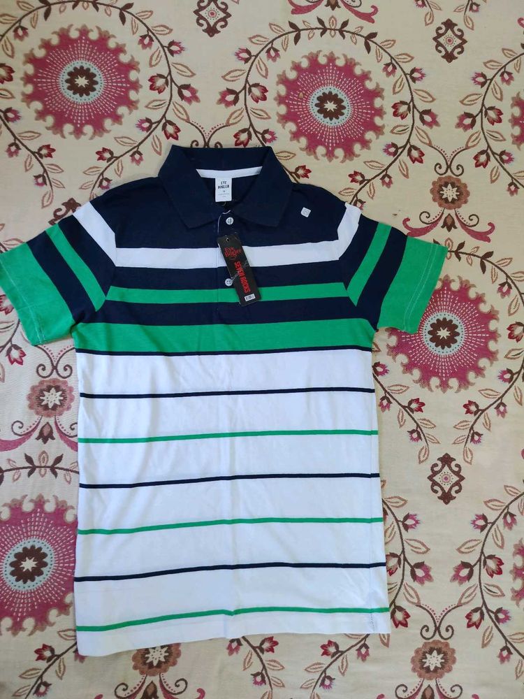 New Striped Polo T-Shirt