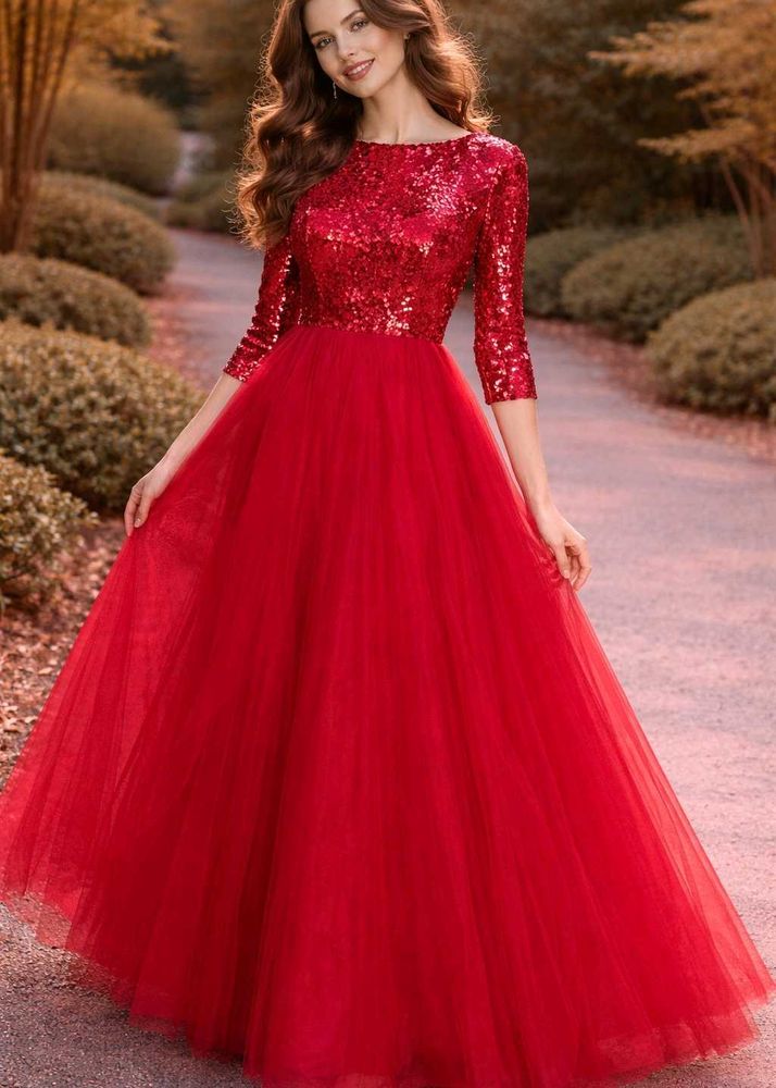 Stunning Red Sequin Gown