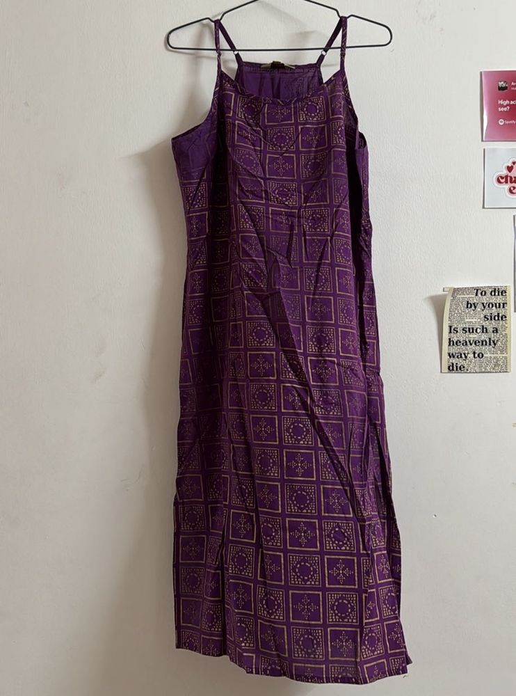 Purple straight kurta tunic