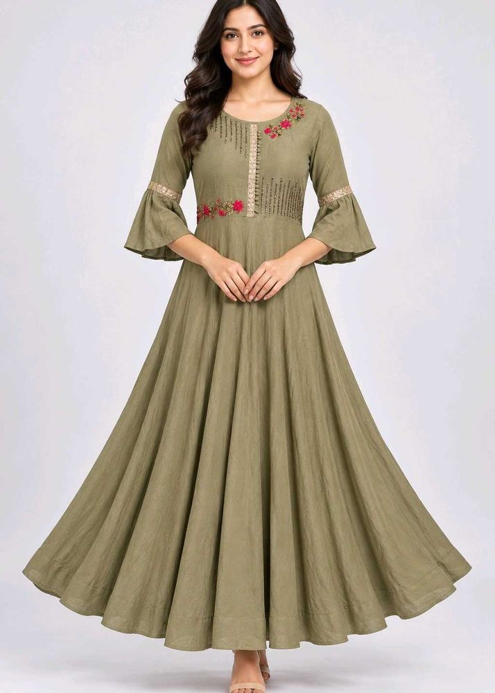 Elegant Embroidered Anarkali Gown