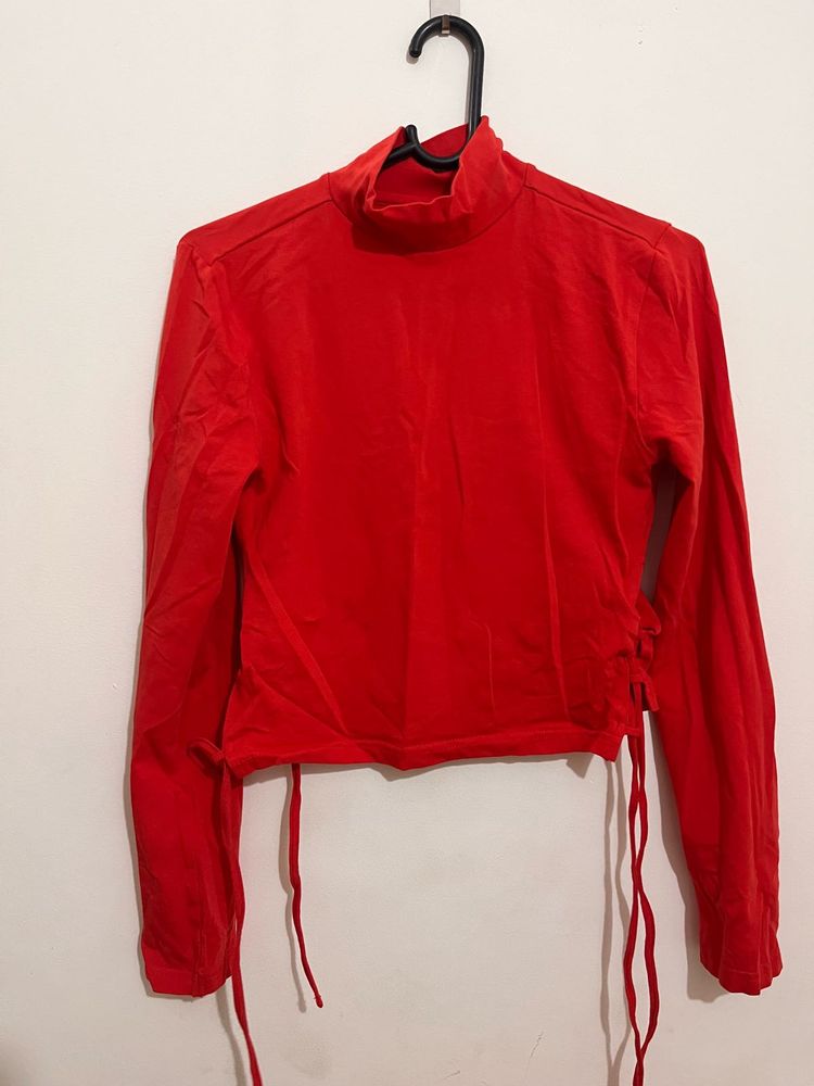 Orange Long Sleeve Top
