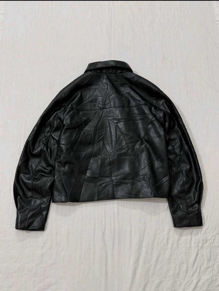 Black Faux Leather Jacket