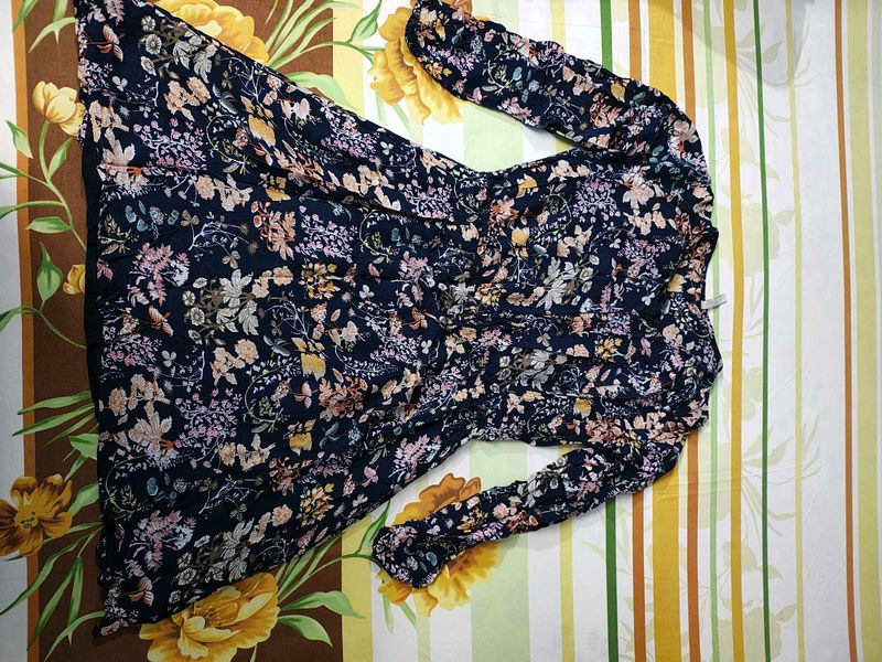 Floral Print Long Sleeve Dress