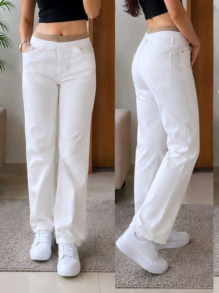 White Wide Leg Jeans