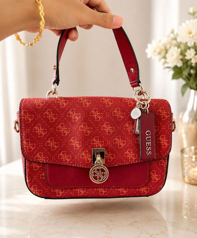 Guess Red Monogram Bag(Original)