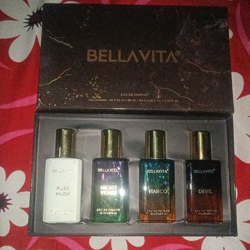 Unused BELLAVITA Pack of 4 purfume Unisex