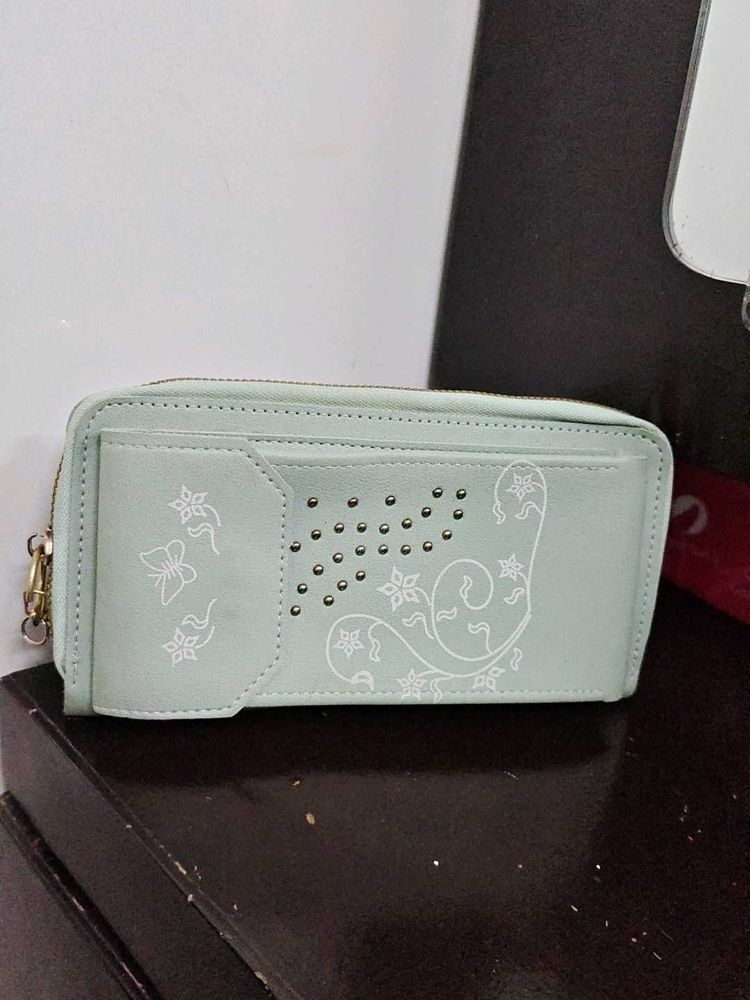 Cute Pastel Wallet with Butterfly Design