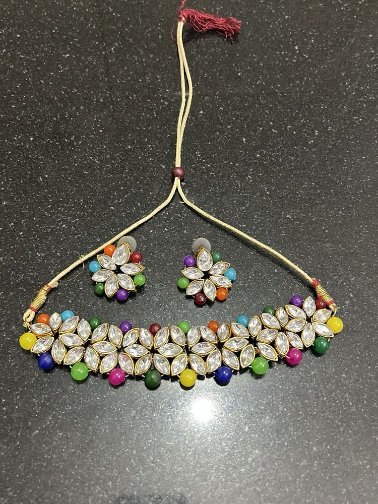 Designer Choker Necklace &amp; Earring Set