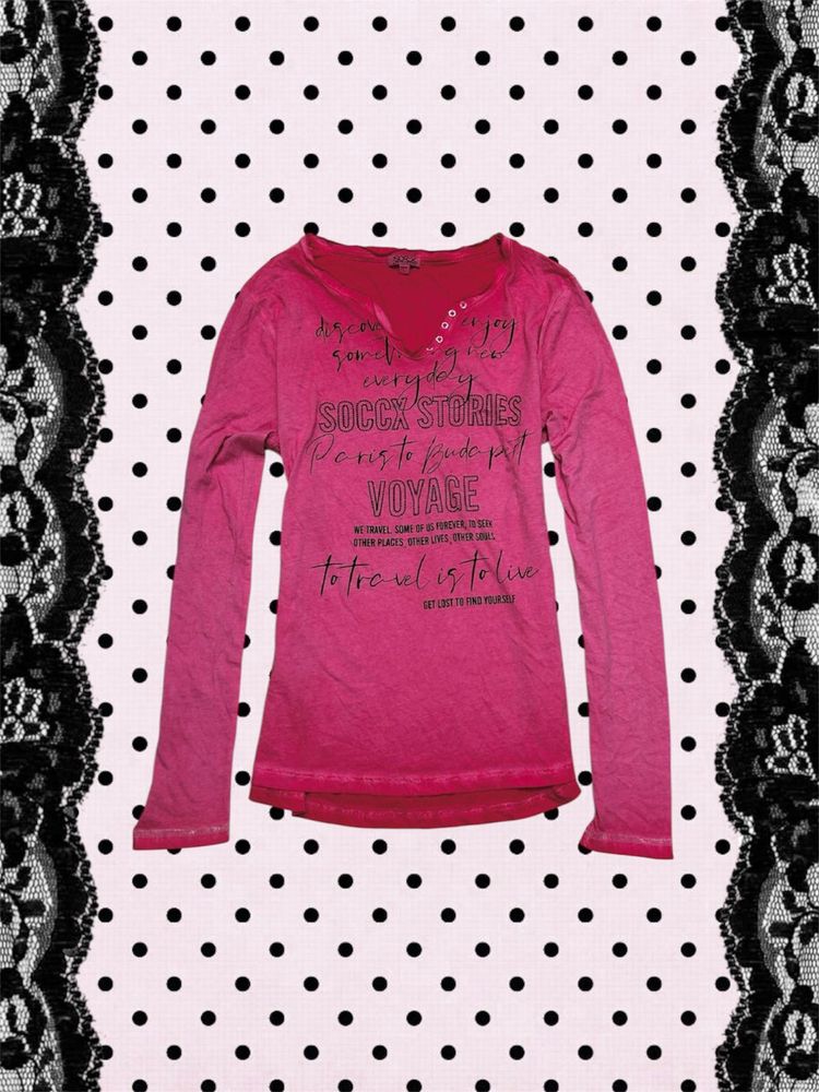 Y2K Graphic Henley long sleeve