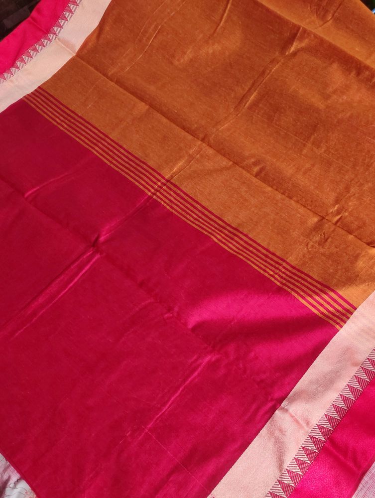 Handloom Maroon Saree