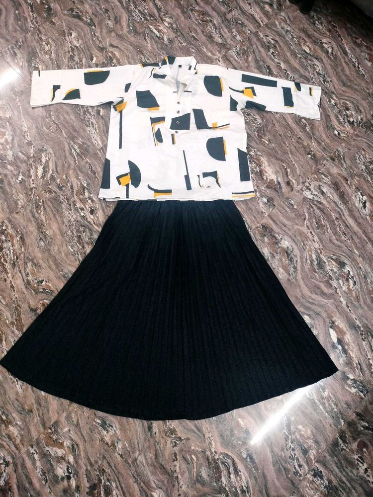 Stylish Co-ord Set - Top &amp; Skirt