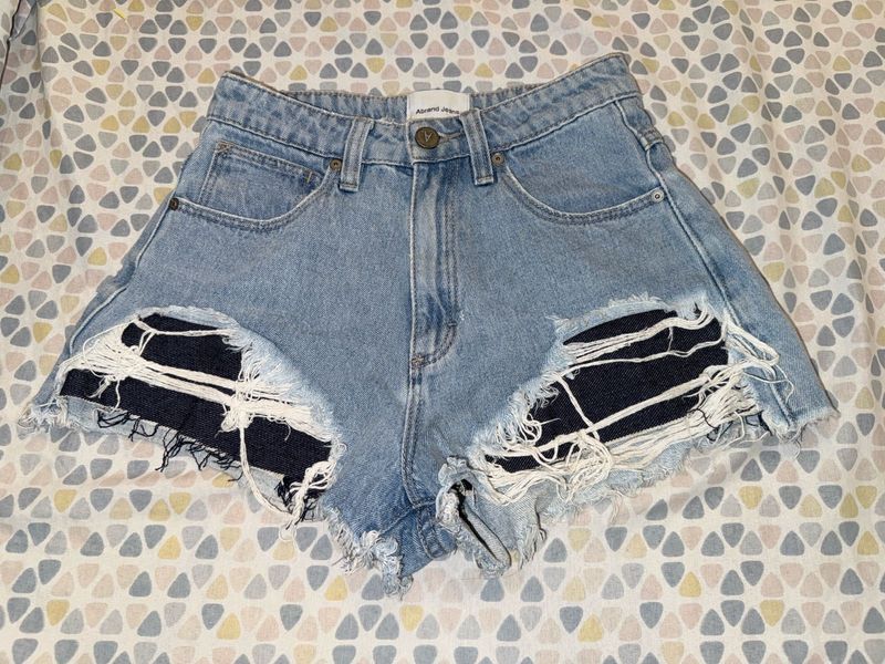 high waist Distressed Denim Shorts