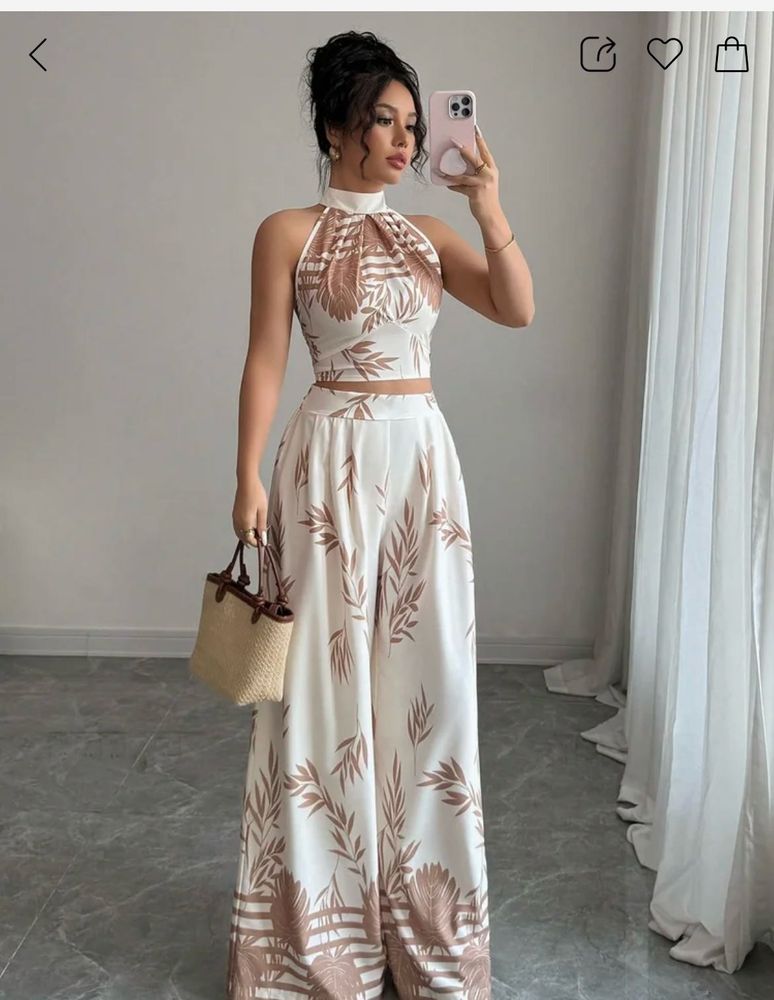 Elegant Cream Two-Piece Set