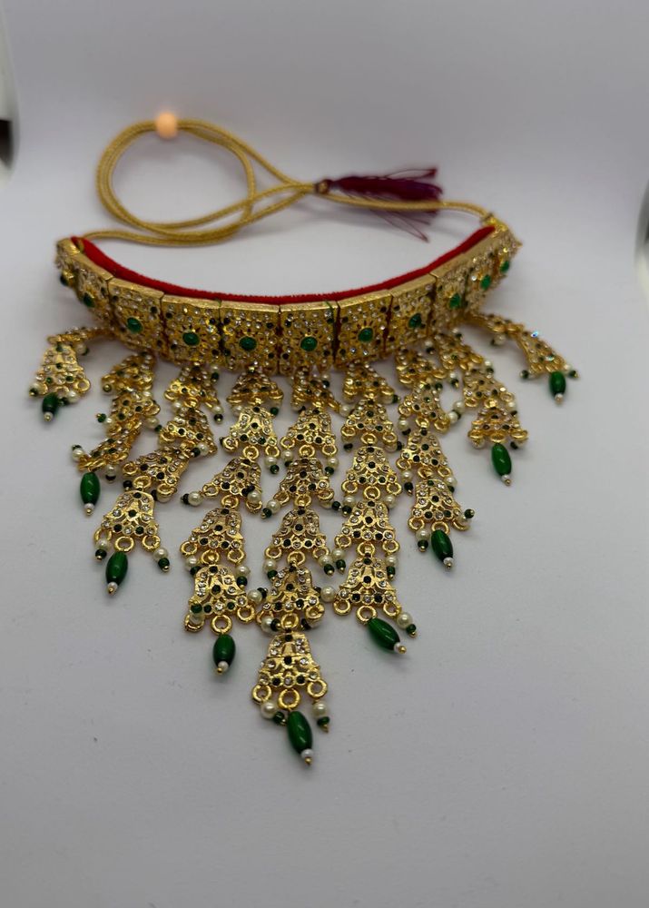Elegant Gold-Plated Kundan Necklace Set