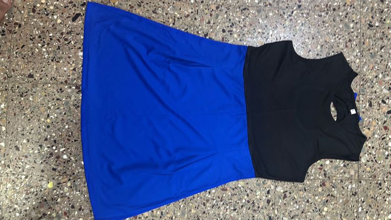 Colorblock Fit &amp; Flare Dress