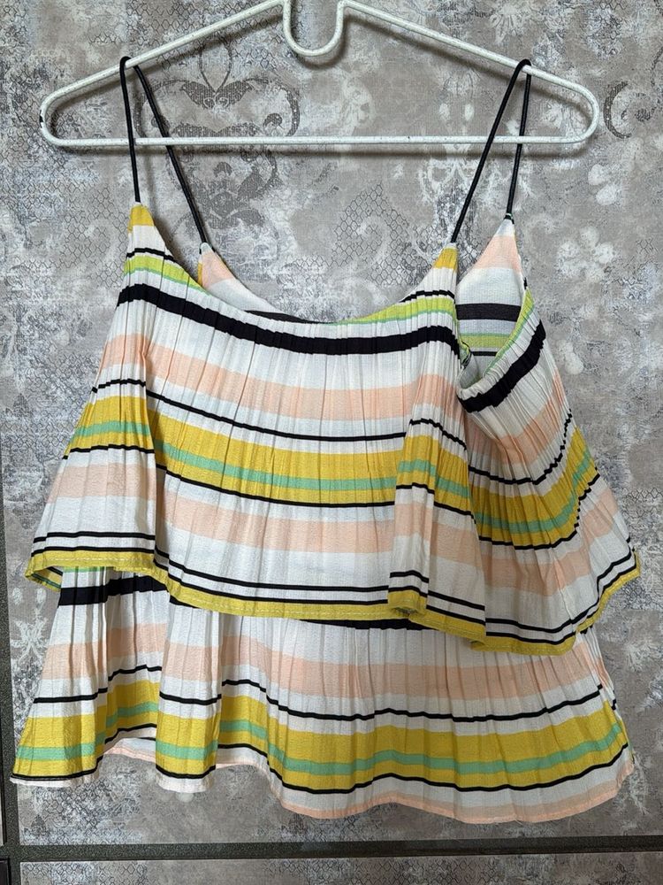 Striped Tiered Camisole Top and pants