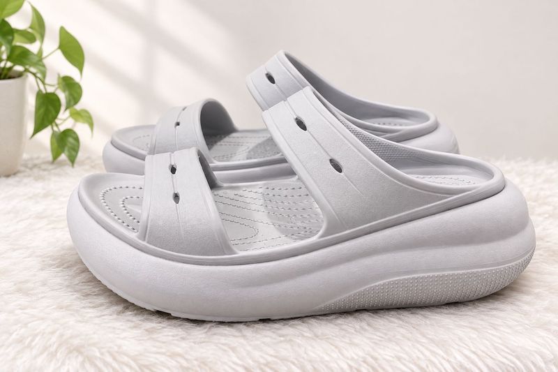 Stylish Grey Platform Sandals