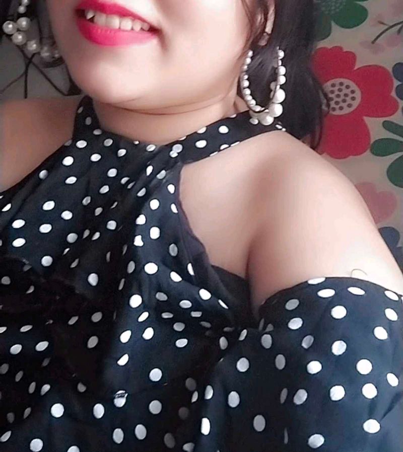 Chic Polka Dot Off-Shoulder Top
