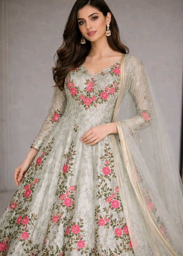 Elegant Embroidered Ethnic Gown