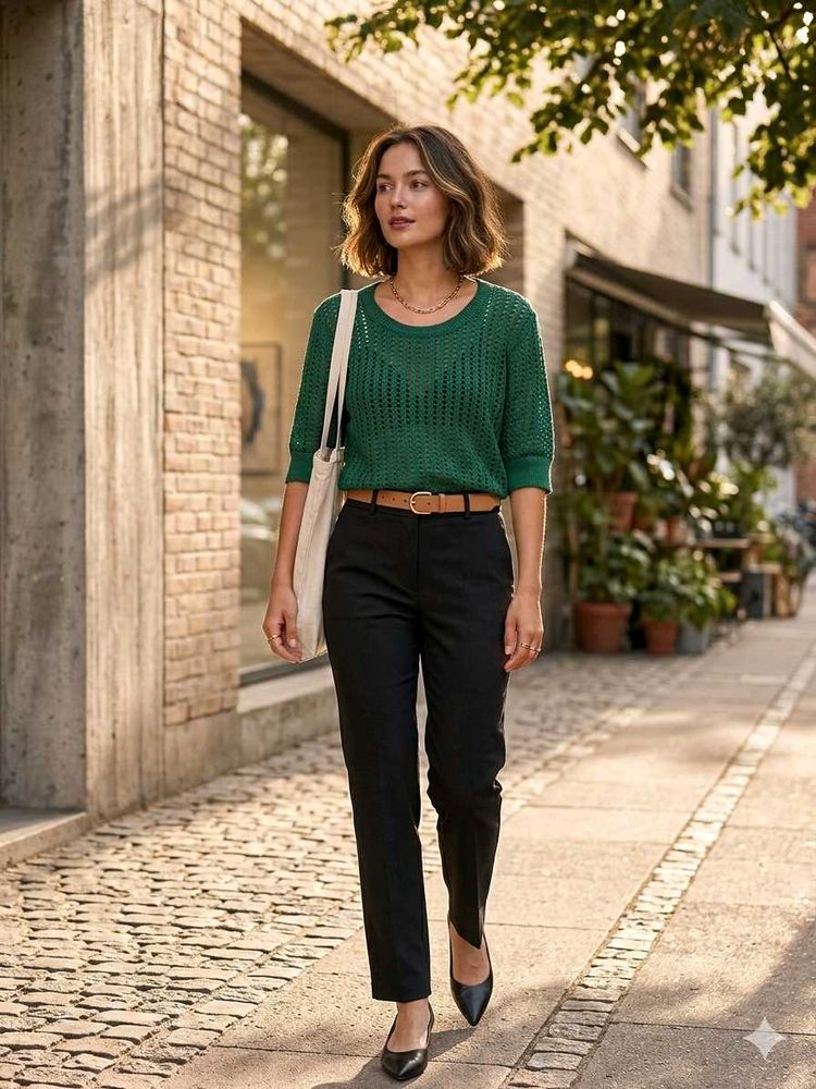 Chic Green Knit Top