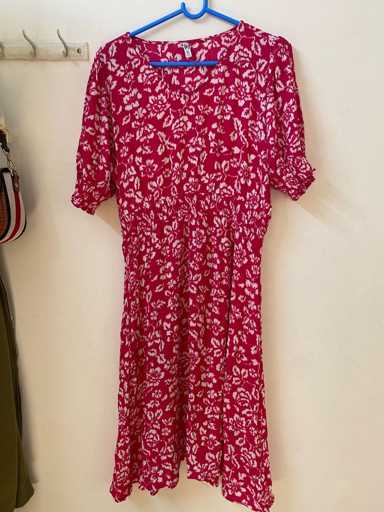 Floral Print Pink Dress
