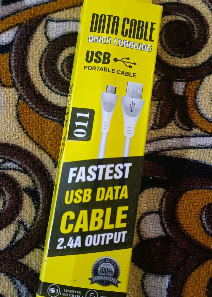 New USB Data Cable | 2.4A Fast Charging