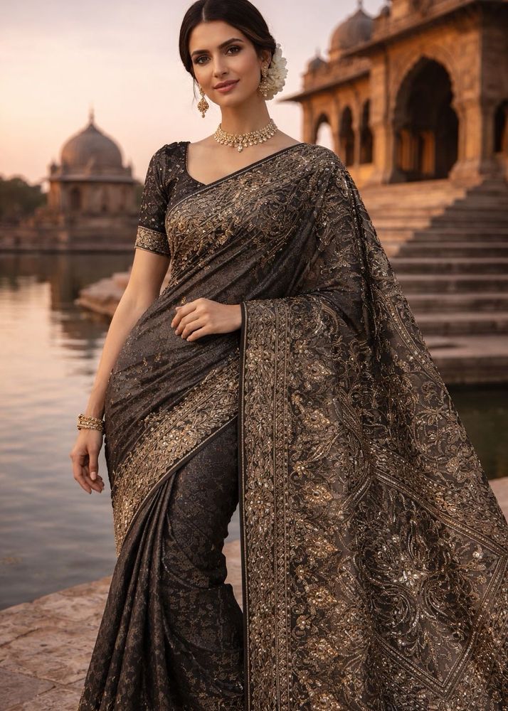 Exquisite Embroidered Saree
