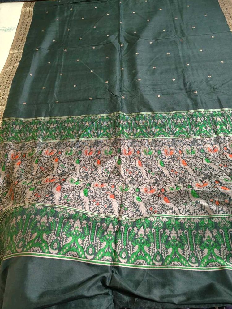 Elegant Green Peacock Saree
