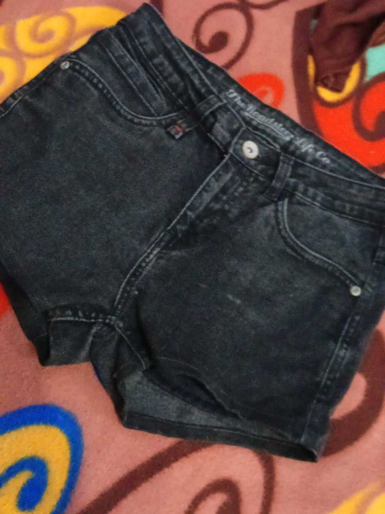 Dark Wash Denim Shorts