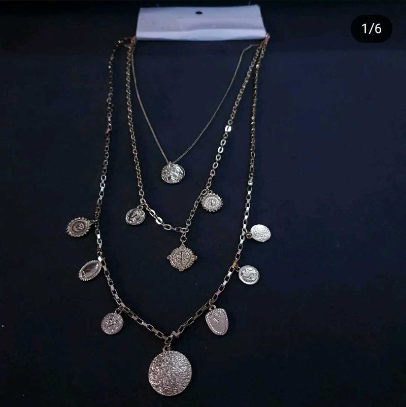 Combo Of Layered Coin Pendant Necklace