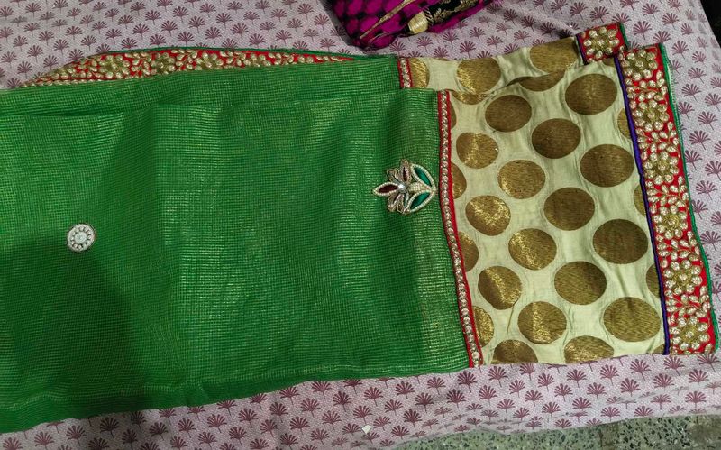 BEAUTIFUL GREEN SAREE