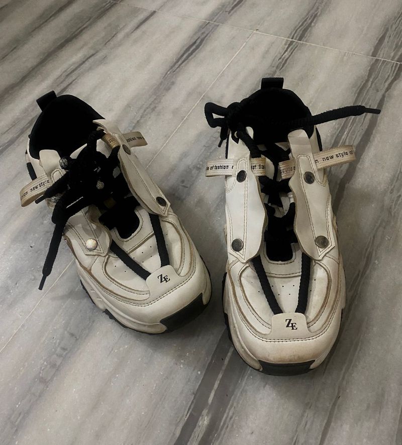 Chunky White Sneakers