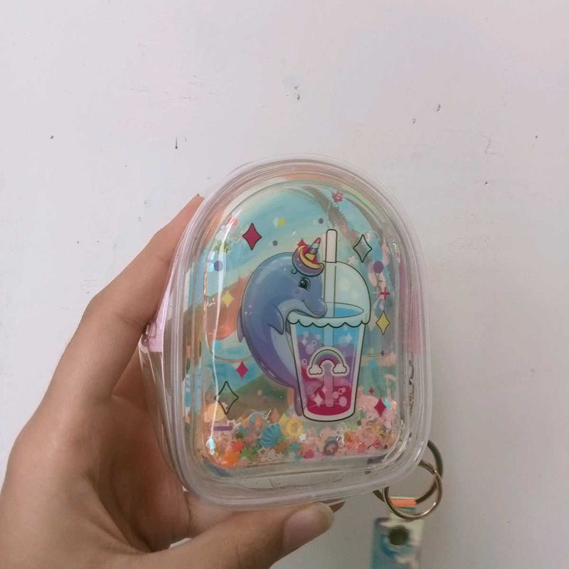 Cute Dolphin Bubble Tea Keychain
