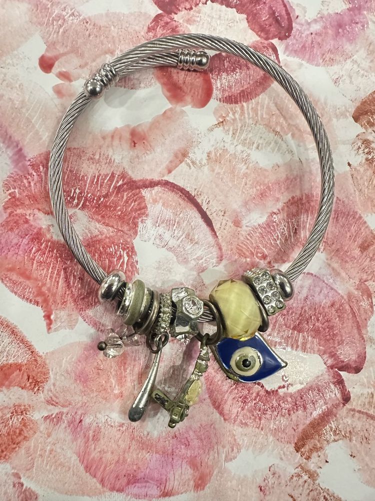 Charm Bracelet with Evil Eye