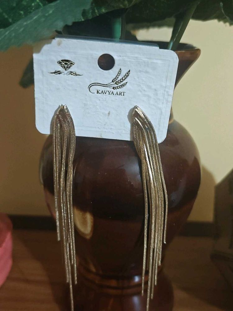 Sohi Gold-Toned Tassel Earrings