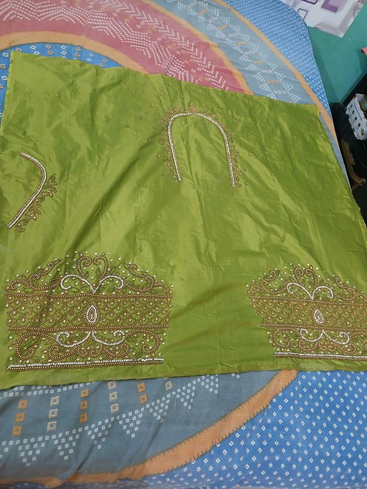 One Day Sale Maggam Work 1 Mtr Blouse Cloth