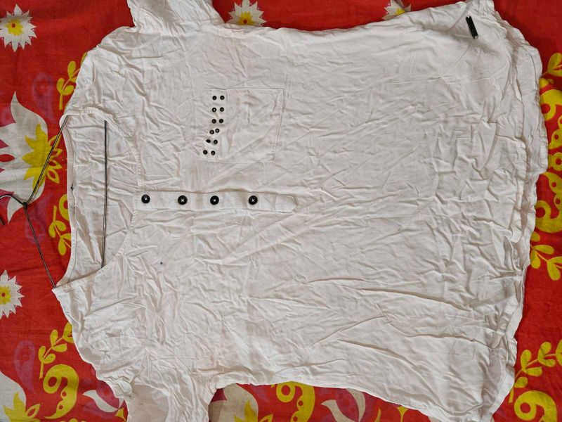 White Casual Tunic Top
