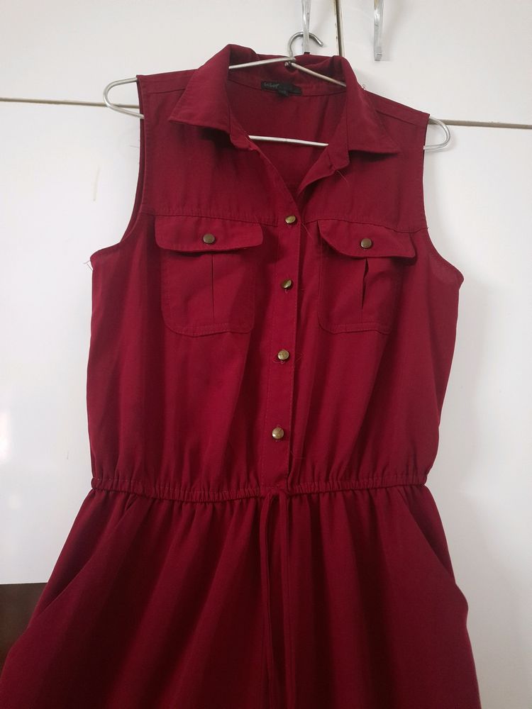 Maroon Jumpsuit M