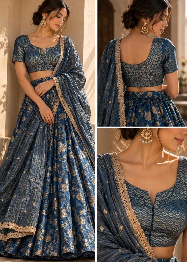 Beautiful Blue Lehenga Choli Set