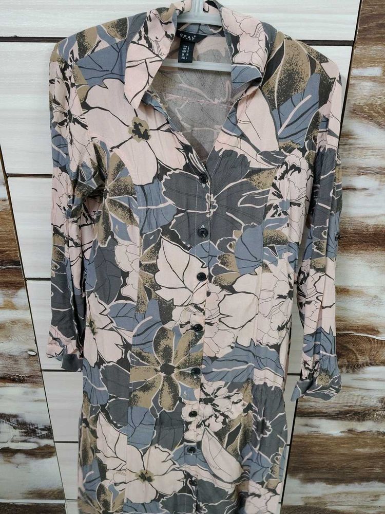 Retro Floral Button-Down Shirt