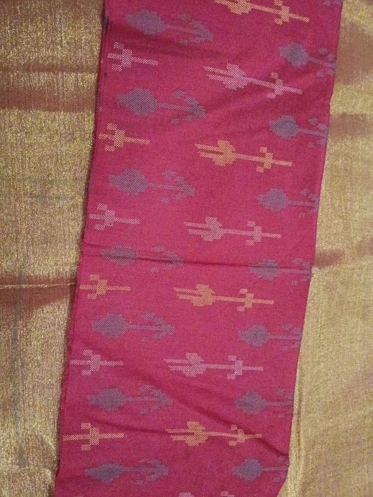 Vibrant Pink Ikat blouse material