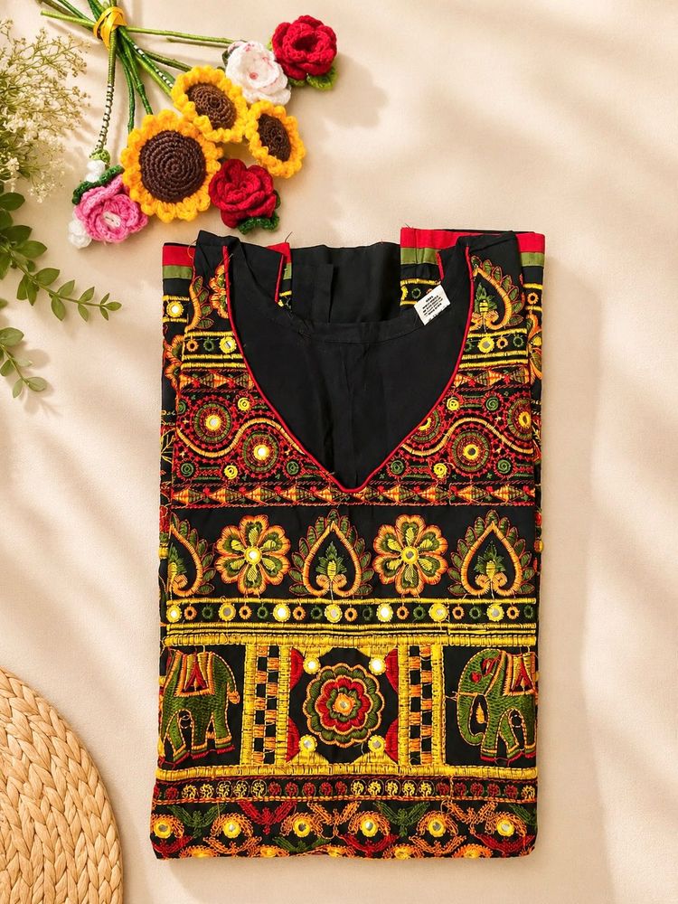 Vibrant Embroidered Kurta