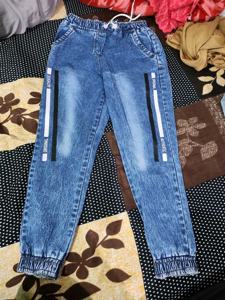 Trendy Blue Jogger Jeans
