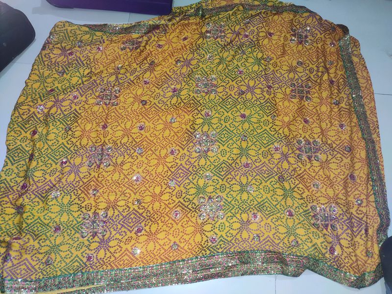 Soft jaipuri chunari print saree