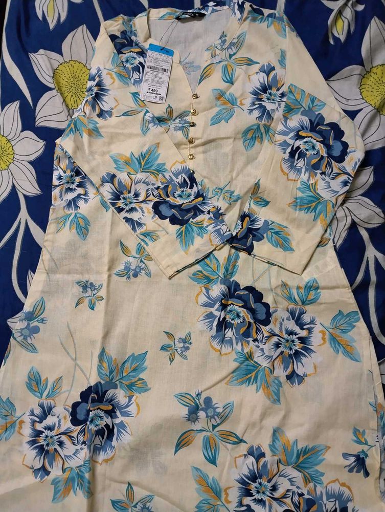 New Zudio Floral Print Kurta
