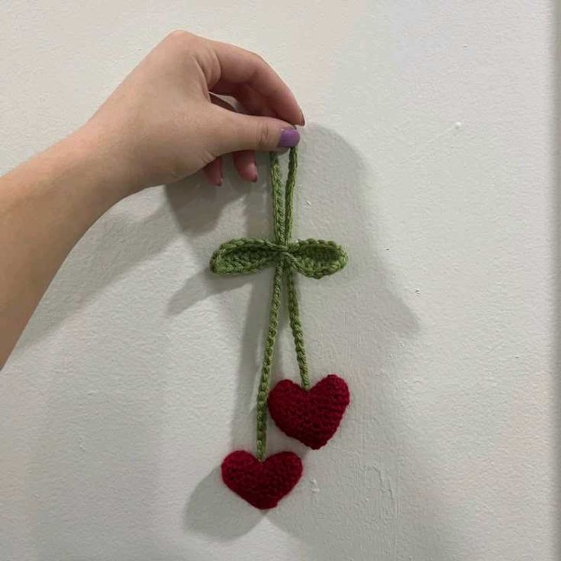 Handmade Bow and heart keychain
