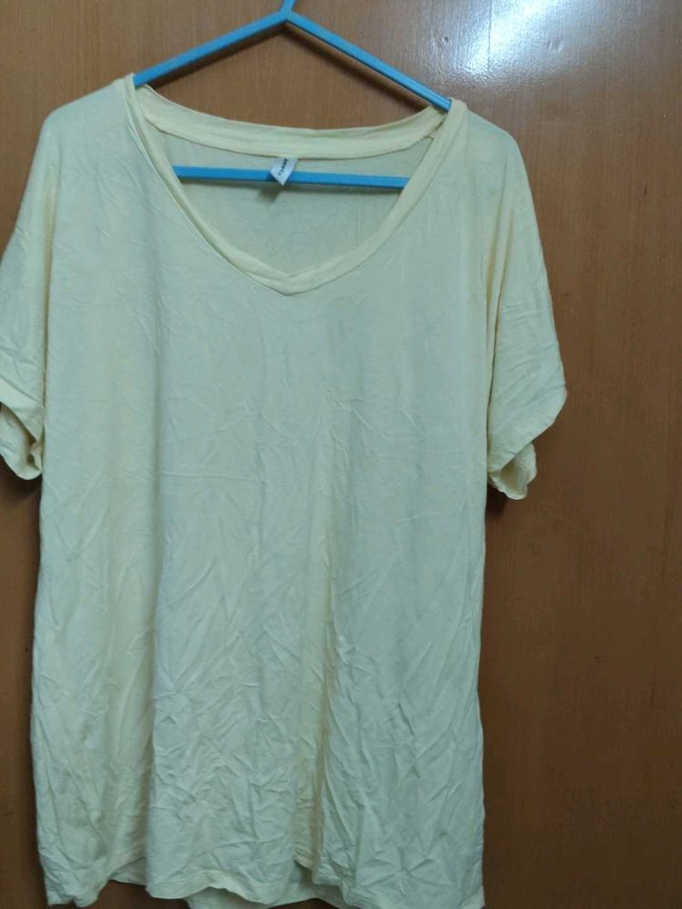 Yellow V-Neck Tee Brand New