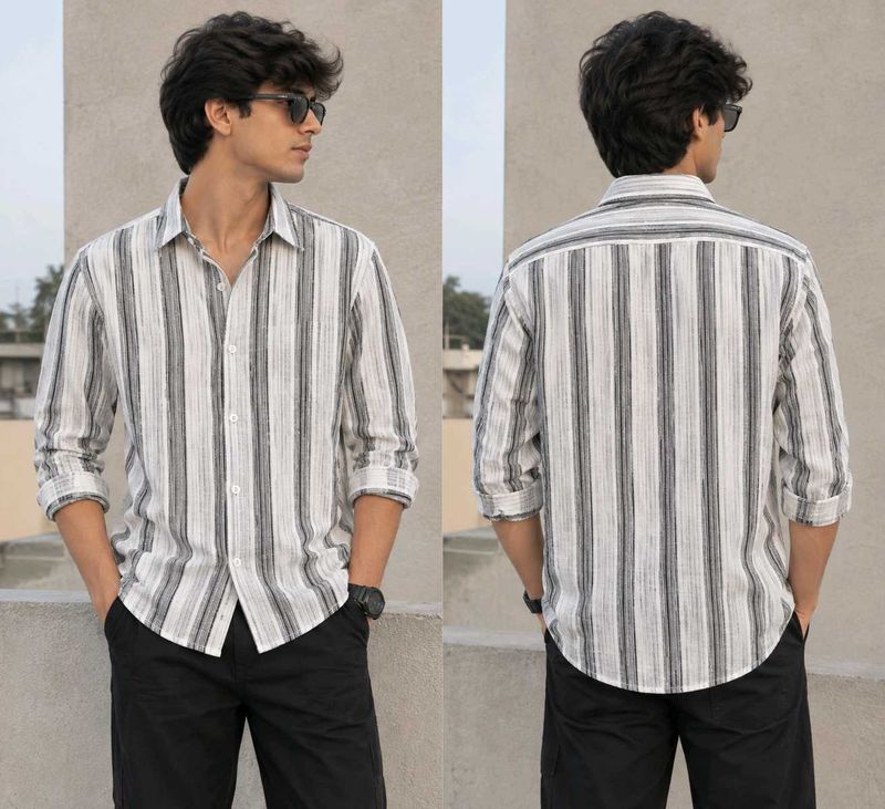 Men's Striped Casual Shirt
