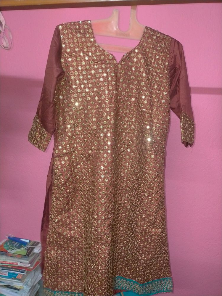Chocolate Brown Colour Kurta Set