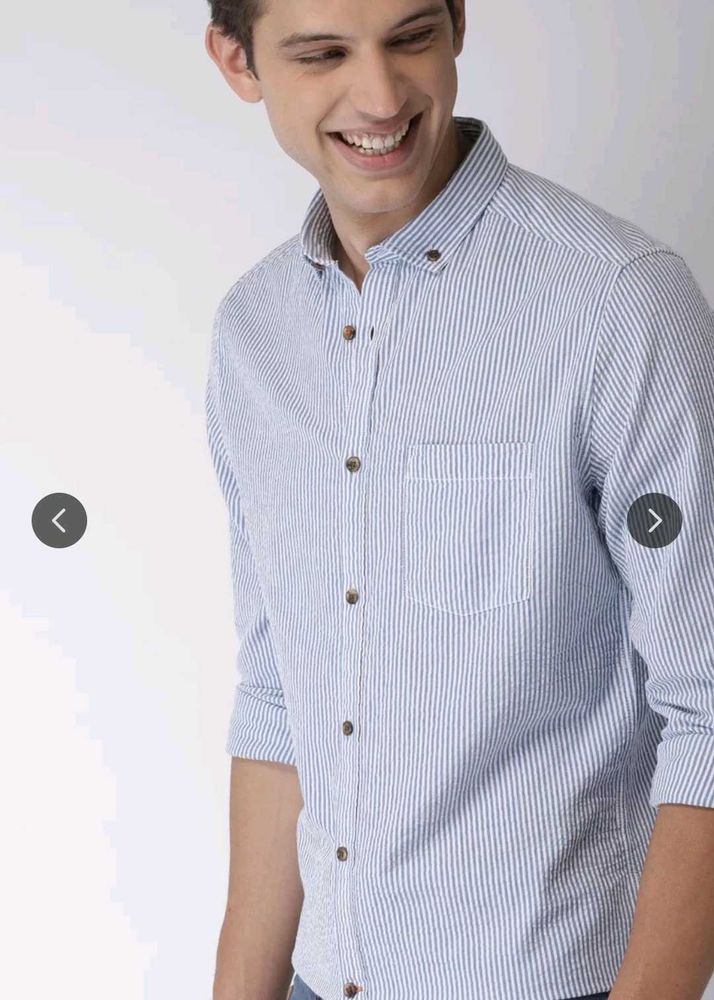 Men's Striped Button-Down Shirt